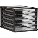 Esselte desktop filing drawers A4 5-drawers black