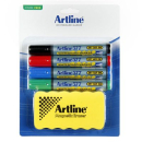 Artline 577 whiteboard marker and magnetic eraser kit
