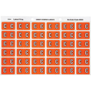 Avery 43303 label side tab 'C' colour code 25 x 38mm orange pack 180