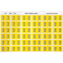 Avery 43305 label side tab 'E' colour code 25 x 38mm yellow pack 180