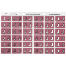 Avery 43310 label side tab 'J' colour code 25 x 38mm mauve pack 180