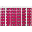 Avery 43314 label side tab 'N' colour code 25 x 38mm magenta pack 180