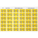 Avery 43317 label side tab 'Q' colour code 25 x 38mm yellow pack 180