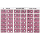 Avery 43322 label side tab 'V' colour code 25 x 38mm mauve pack 180