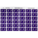 Avery 43347 label side tab no.'7' colour code 25 x 38mm purple pack 180