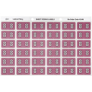 Avery 43348 label side tab no.'8' colour code 25 x 38mm mauve pack 180