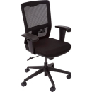 Initiative deluxe operator chair mesh back with arms black