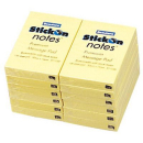 Stick on 11020 note 50 x 76mm yellow 100 sheets