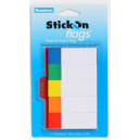 Beautone stick on index flags 25 x 76mm assorted colours pack 5