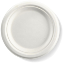 Biopak biocane round plate 7" white pack 125