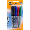 Bic mark-it fine markers standard colours pack 5