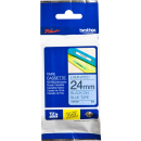 Brother tze-551 laminated labelling tape 24mm black on blue