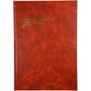 Collins 3880 series account book A4 84 leaf treble cash paged red