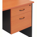 Rapid worker desk pedestal fixed 2 drawers lockable 465 x 447 x 454mm cherry/ironstone