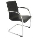 Comfo visitor chair chrome frame cantilever base black