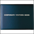 Debden corporate visitors book 300mm x 200mm 192 pages gold blocked black