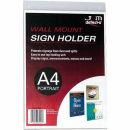 Deflecto sign holder A4 portrait wall mounted