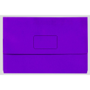 Marbig slimpick document wallet foolscap purple pack 10