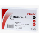 Esselte ruled system cards 76 x 127mm white pack 100