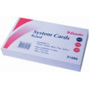 Esselte ruled system cards 127 x 203mm white pack 100