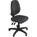 Rapidline ergonomic typist chair high back seat/back tilt adk charcoal
