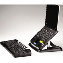 Fellowes laptop riser compact portable office suites plastic black/silver