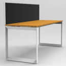 Rapid infinity 1 person single sided modular loop leg workstation with screens 1800 x 700mm beech