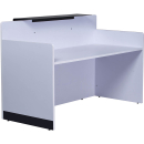 Rapid span reception counter 1800 x 800 x 1170mm natural white