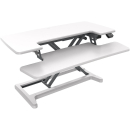 Rapid flux electric height adjustable desk riser 880 x 415mm white