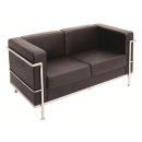 Space lounge two seater pu black