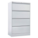 Go lateral filing cabinet 4 drawer 473 x 900 x 1321mm silver grey