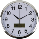 Italplast 36cm round clock with chrome trim