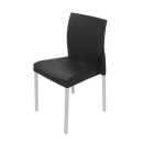 Leo poly chair with aluminium legs black