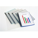 Marbig display book refillable A4 20 pocket clear front asst colours