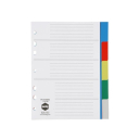 Marbig dividers polypropylene A5 5 tab coloured
