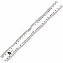 Marbig wide  plastic ruler 30cm clear