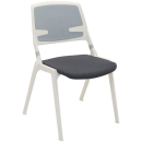 Rapidline maui polypropylene breakout and meeting chair white/grey