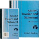 Olympic 624 invoice and statement book carbon duplicate 200 x 125mm 100 leaf