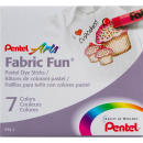 Pentel fabric dye sticks in 7 colours