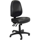 Rapidline ergonomic chair high back heavy duty mechanism seat/back tilt adjustable pu black