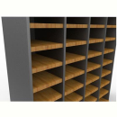 Rapid worker pigeon hole unit extra shelf with clips beech/ironstone