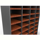 Rapid worker pigeon hole unit extra shelf with clips cherry/ironstone