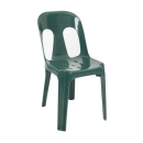 Pipee plastic stacking chair green