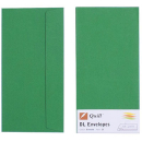 Quill 94006 coloured envelope DL pack 25 emerald