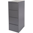 Initiative filing cabinet 4 drawer 464 x 620 x 1320mm graphite ripple