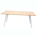Rapid span meeting table 1800 x 750mm beech/silver