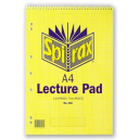 Spirax spiral bound lecture pad A4 140 page top opening
