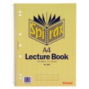 Spirax spiral bound lecture book A4 140 page side opening