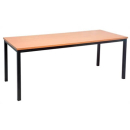 Rapidline steel frame table 1500 x 750mm beech