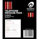 Telephone message pad pack 5